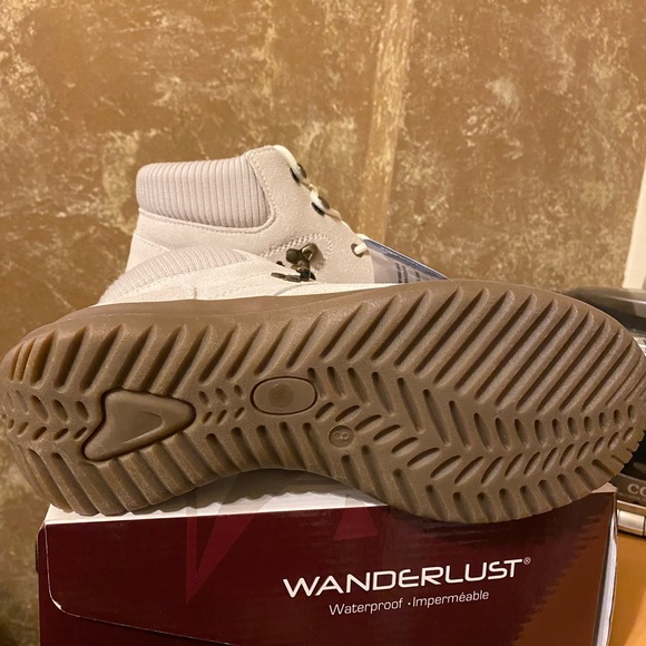 Warm white ankle boots leather and suede - Picture 5 of 5